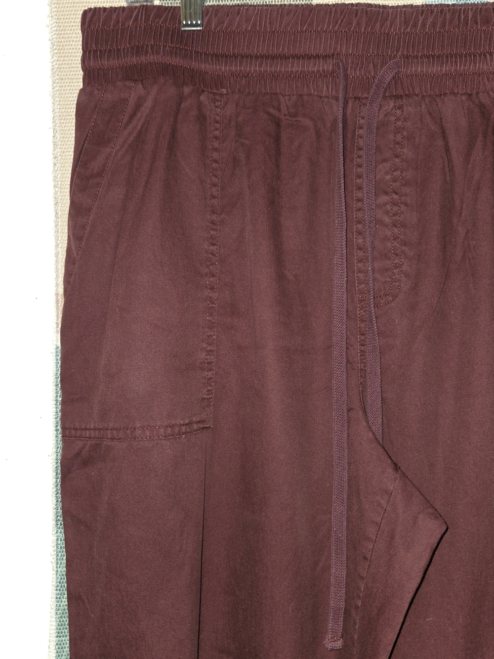 a new day Burgundy Drawstring Track Joggers - Picture 2 of 7